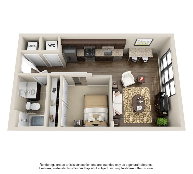 Studio-Amelia floor plan
