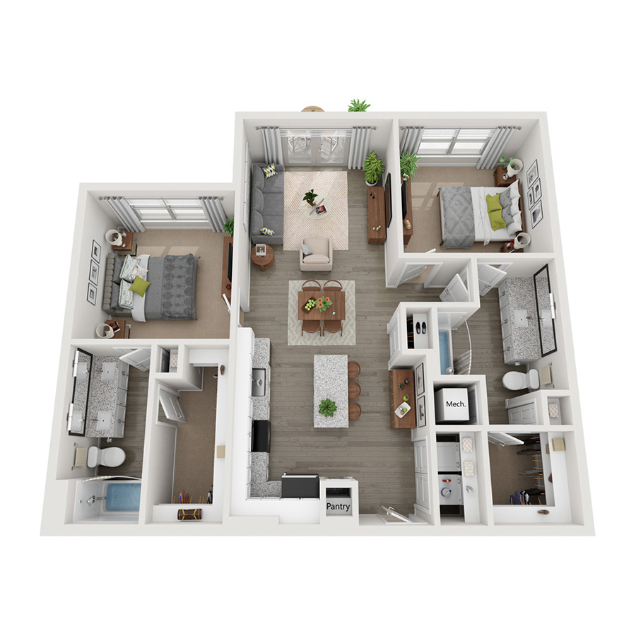 B1 Patio floor plan