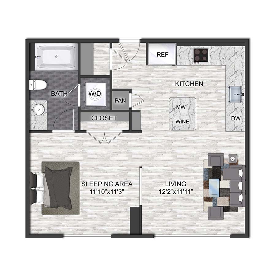 E1 floor plan