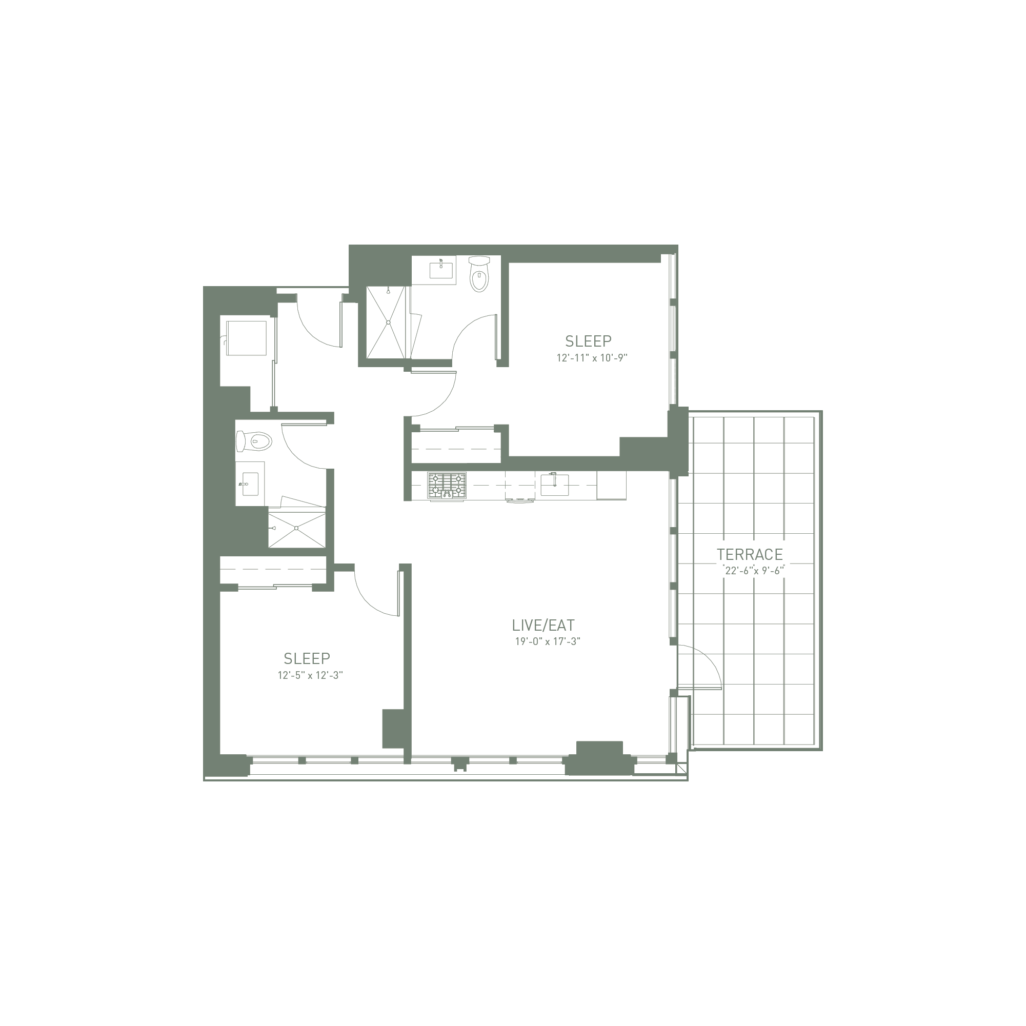 Unit 409 floor plan