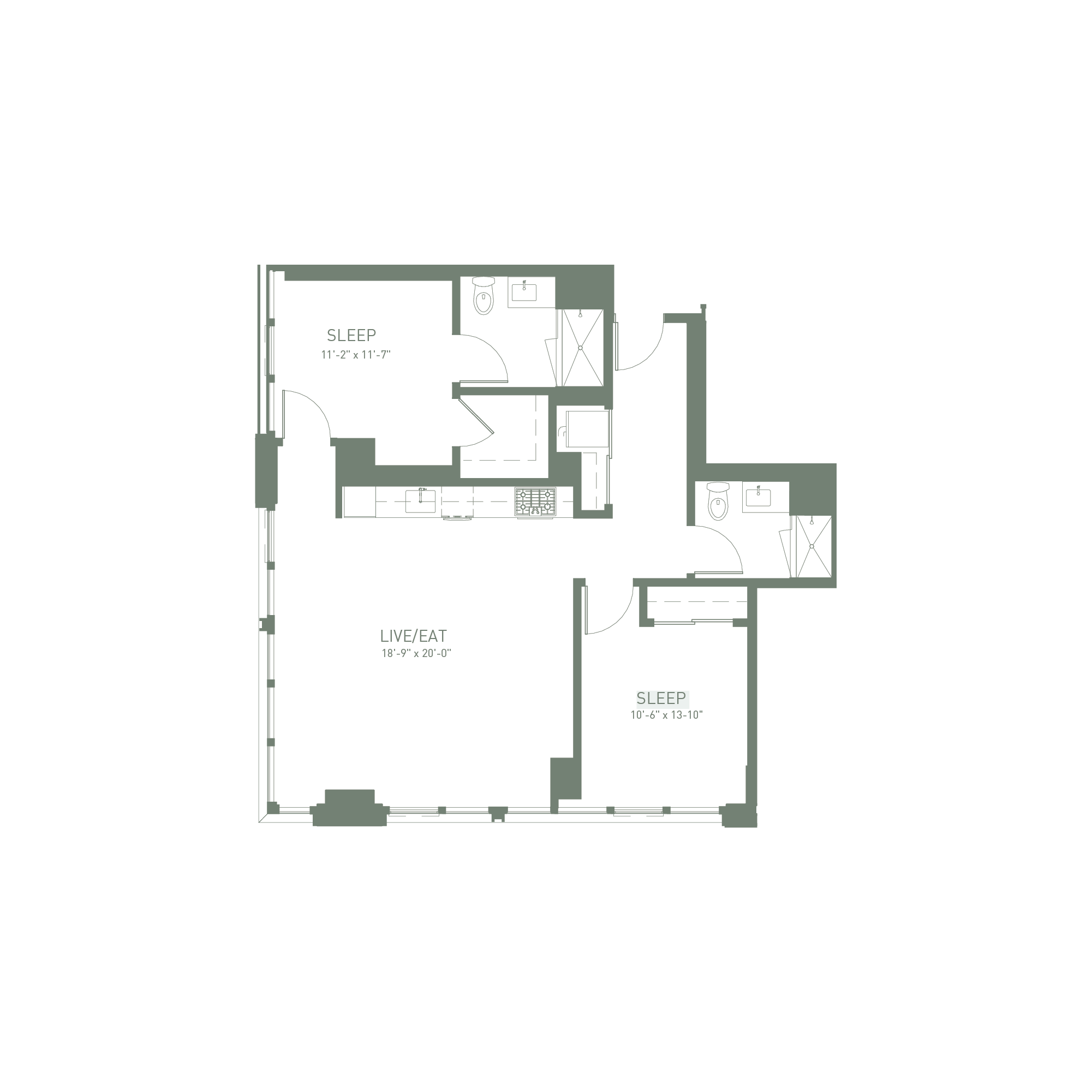 Unit 1301 floor plan