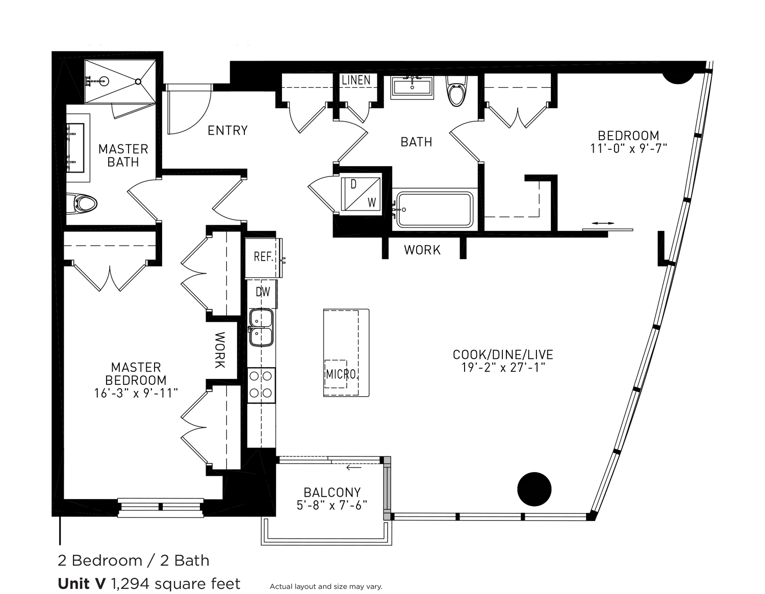 V floor plan