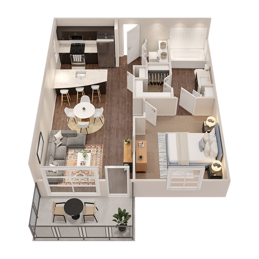 1x1 - Cinder A2  PH1 floor plan