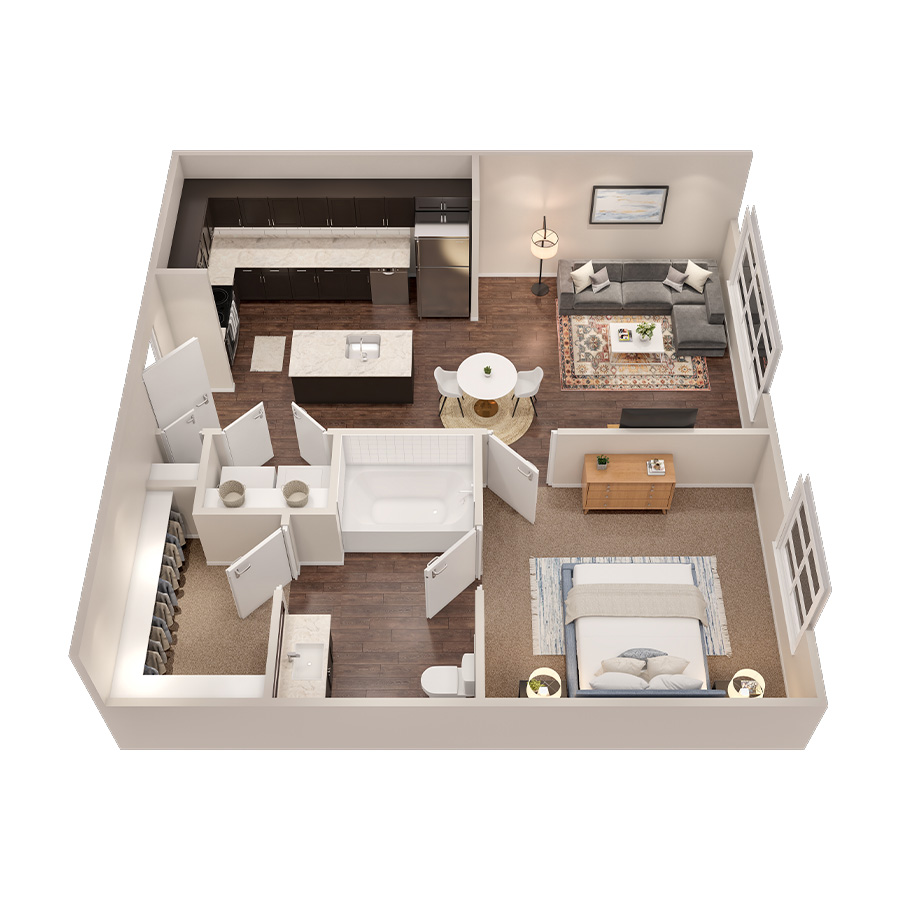 1x1 - Fjord  A3  PH1 floor plan