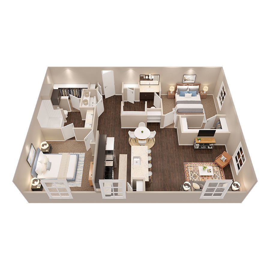 2x2 - Summit  B4 PH1 floor plan