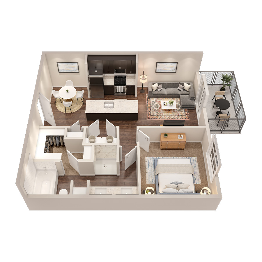 1x1 - Glacier  A08  PH3 floor plan