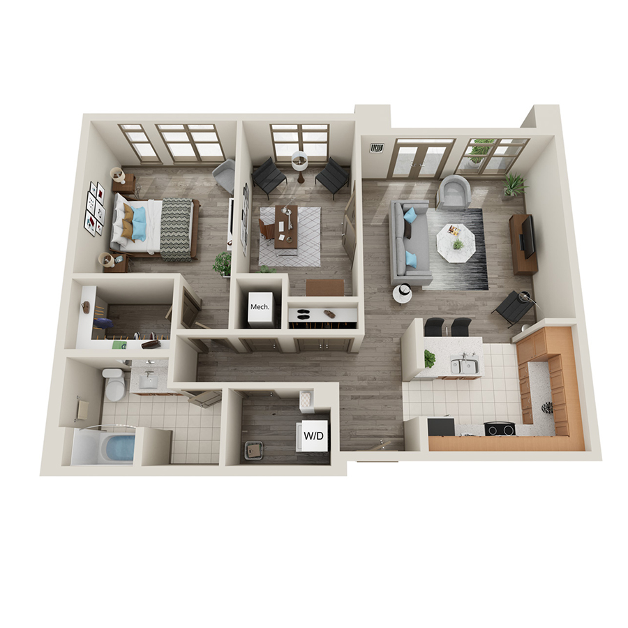 1BD965 floor plan