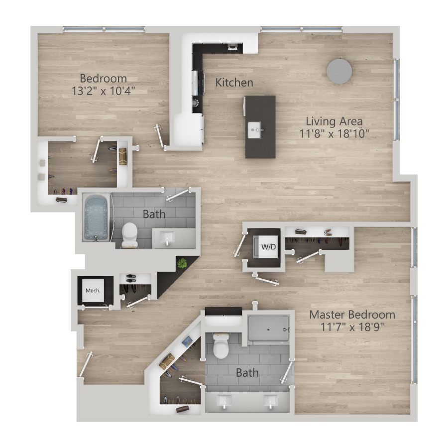 B13T floor plan