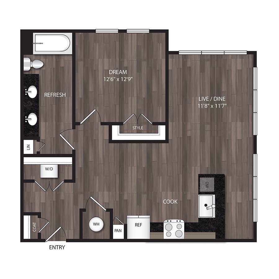 A4 - 1X1 floor plan