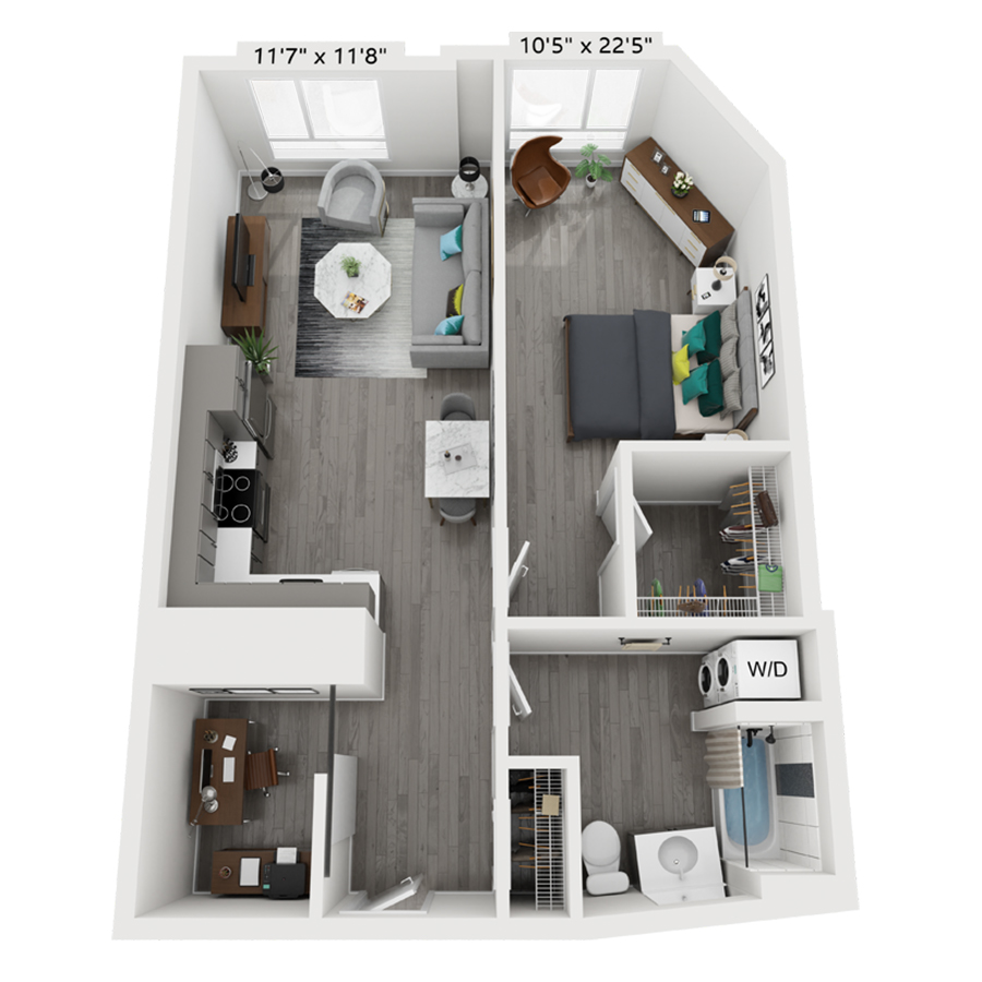 M1BW/DEN-1 floor plan