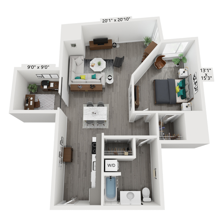 L1BW/DEN-1 floor plan