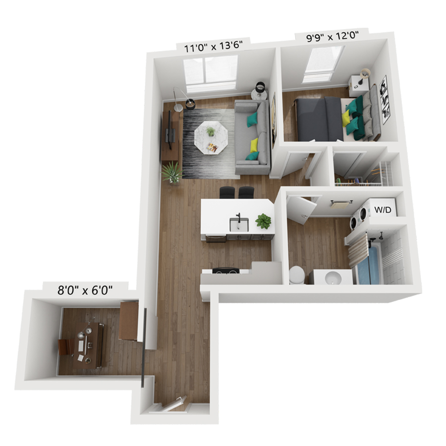 S1BW/DEN-2 floor plan