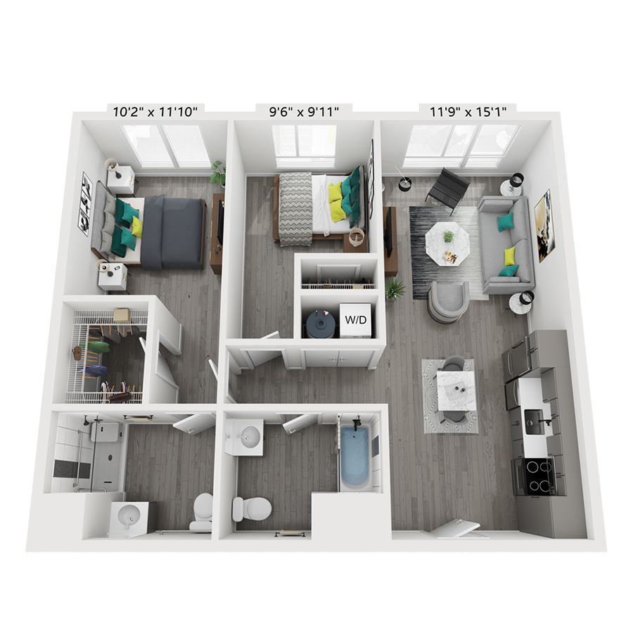 M2BA-2 floor plan