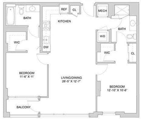 2 Bed_2 Bath-A1_2BR_A floor plan