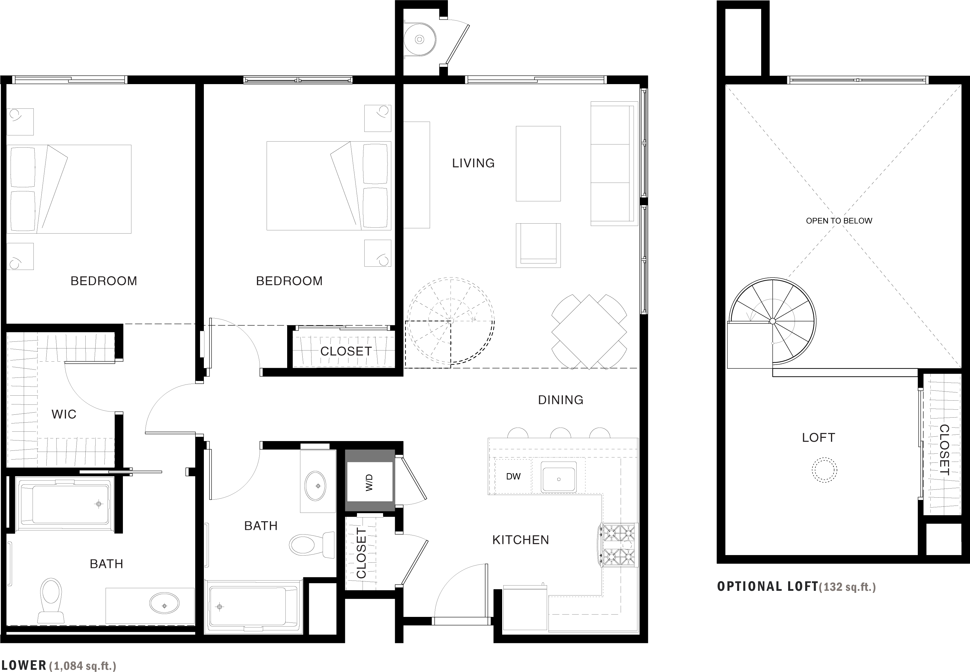 2C-1L floor plan