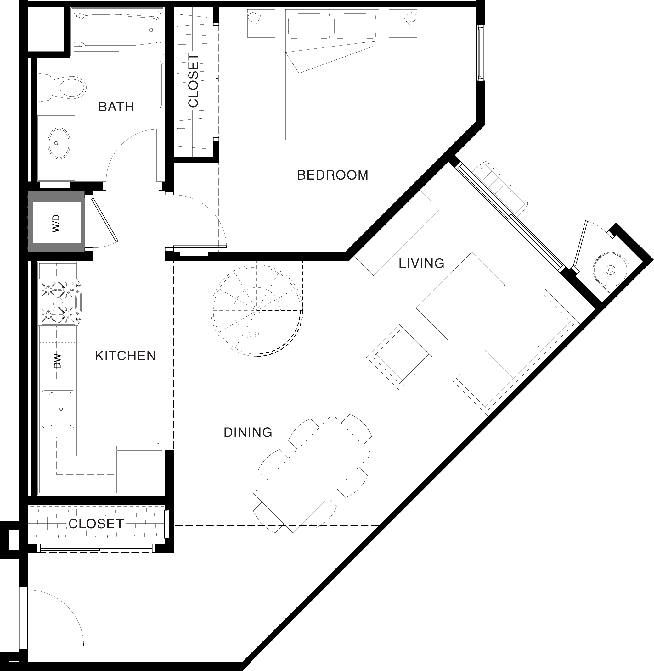 1B floor plan