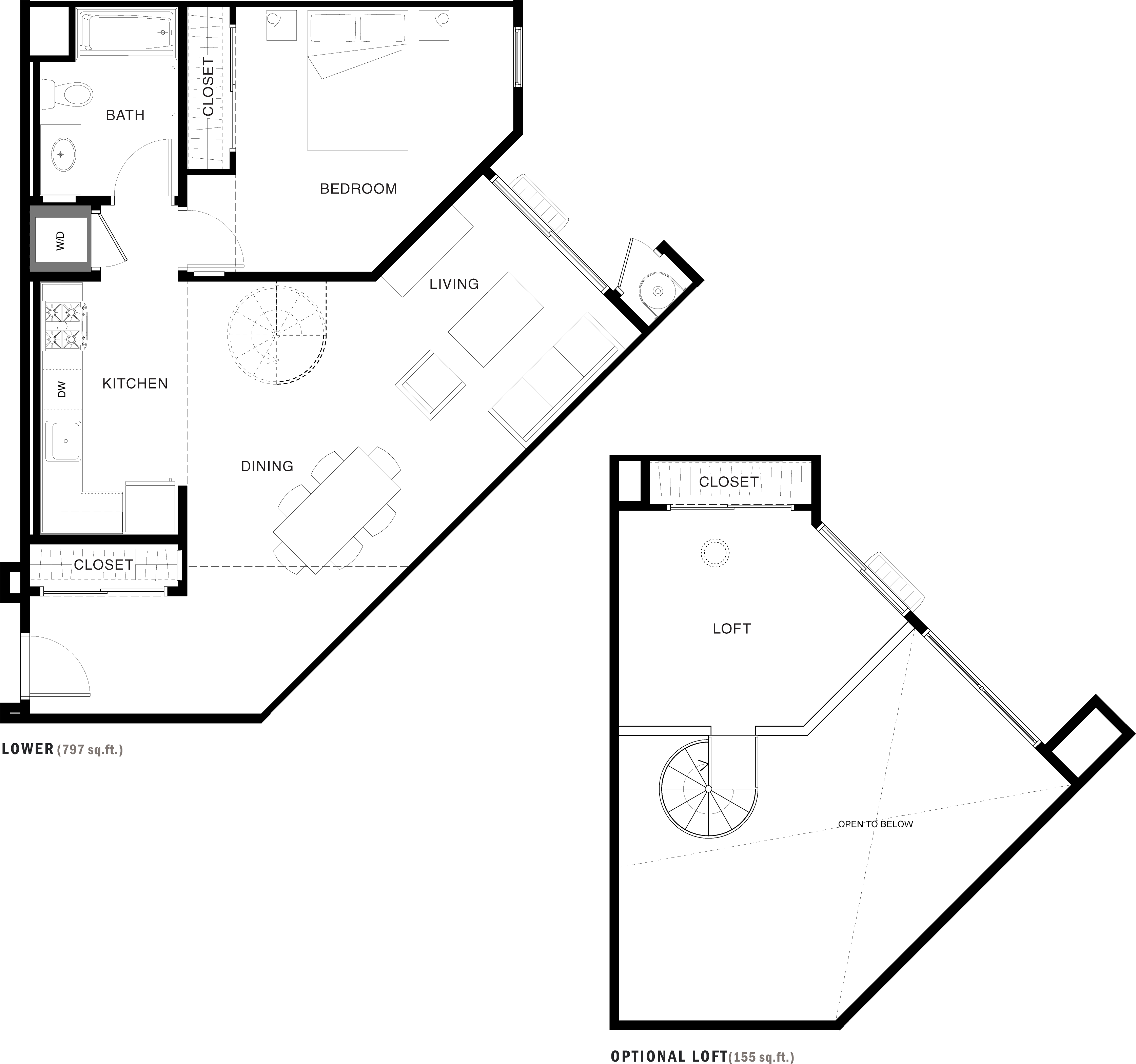 1B-1L floor plan