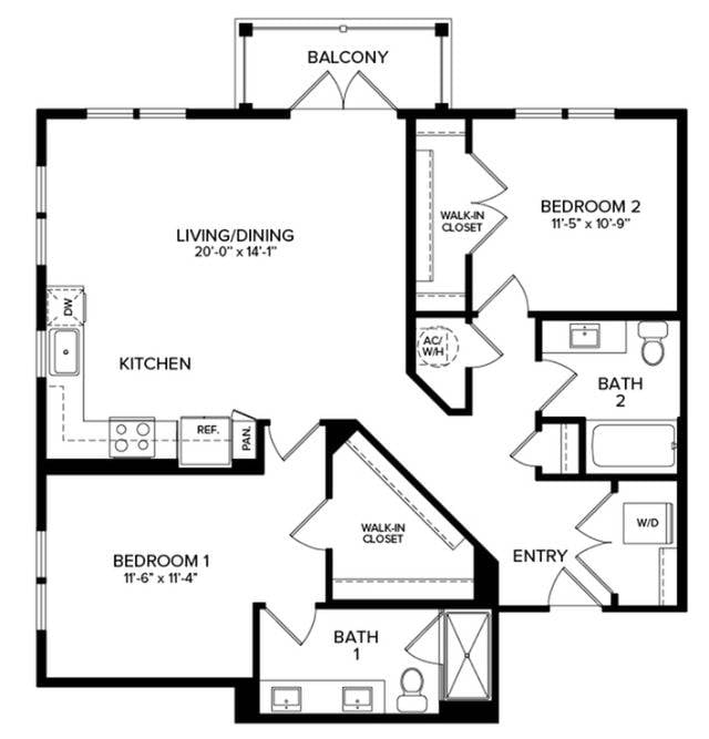 B2A floor plan