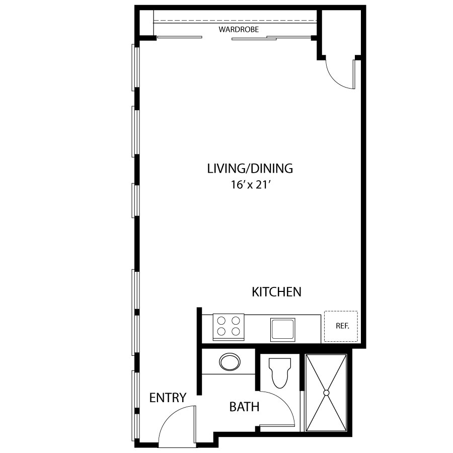A2 - Studio floor plan