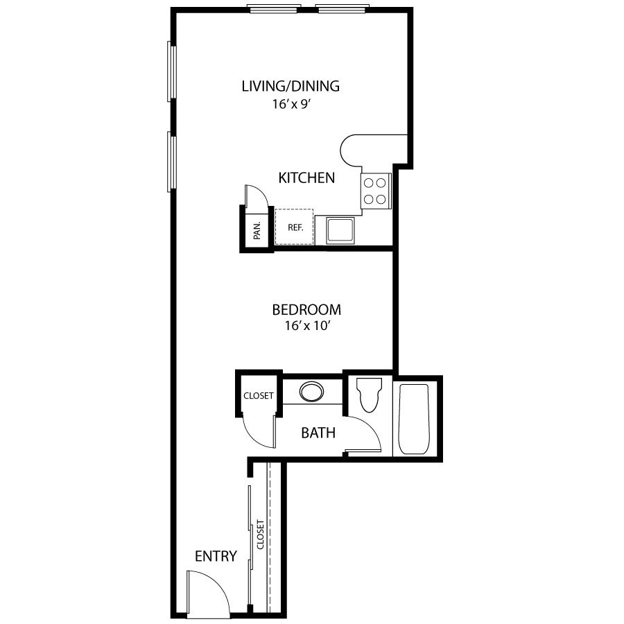 A7 - 1x1 floor plan