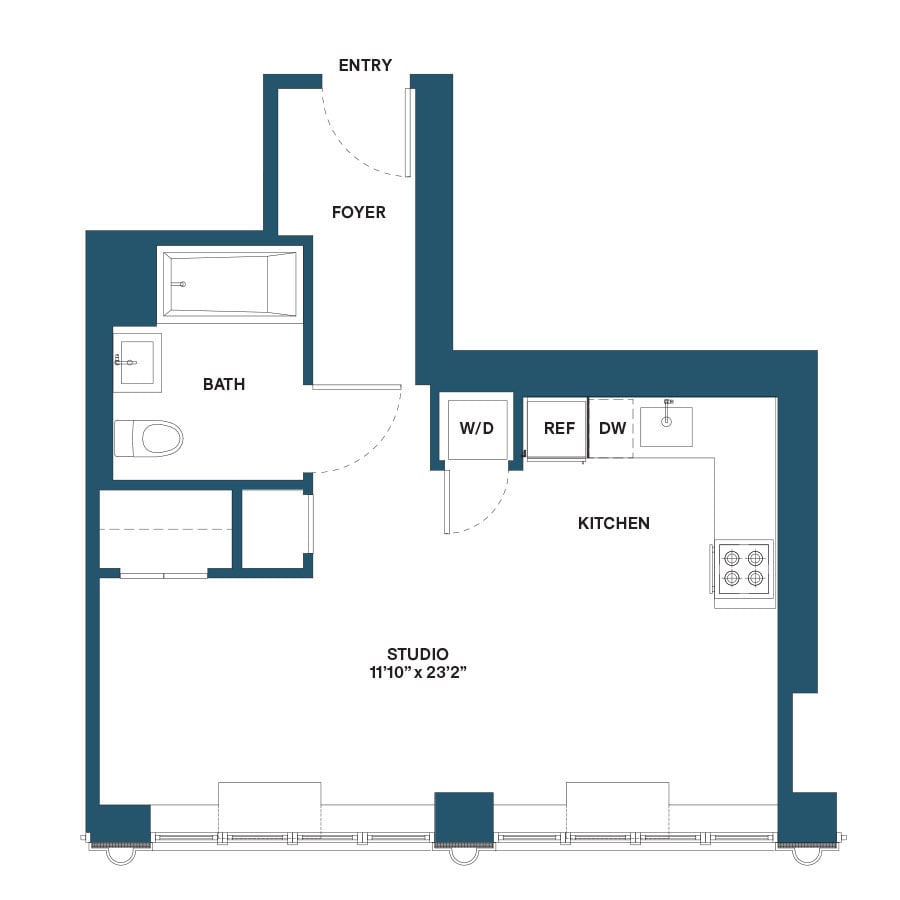 Studio Apartment – 475 Clermont Ave #1133, Brooklyn, NY