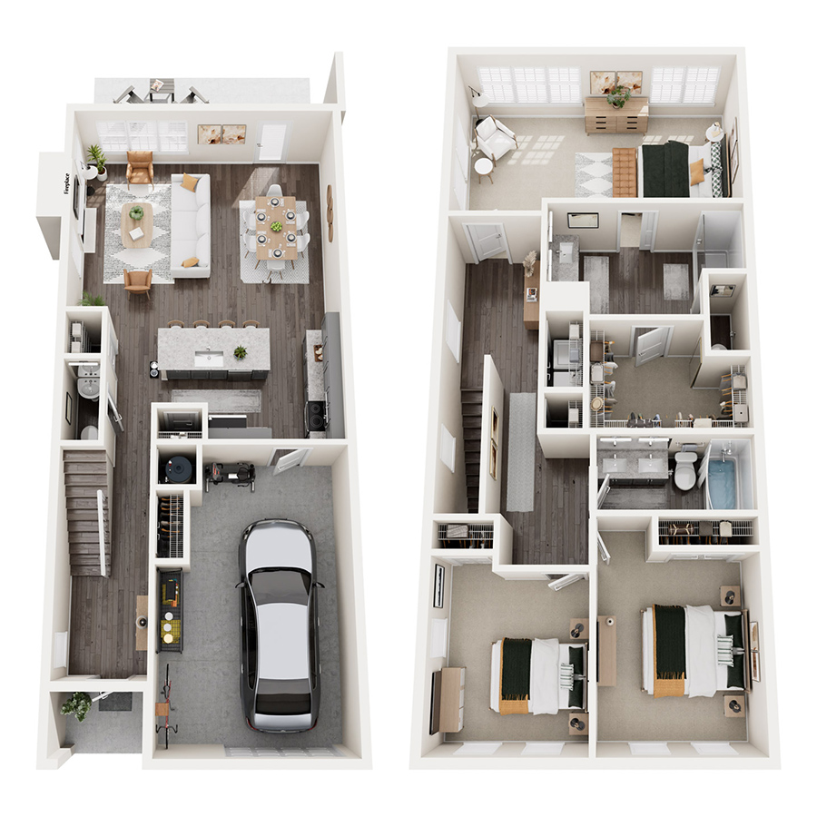 Oak Townhome floor plan