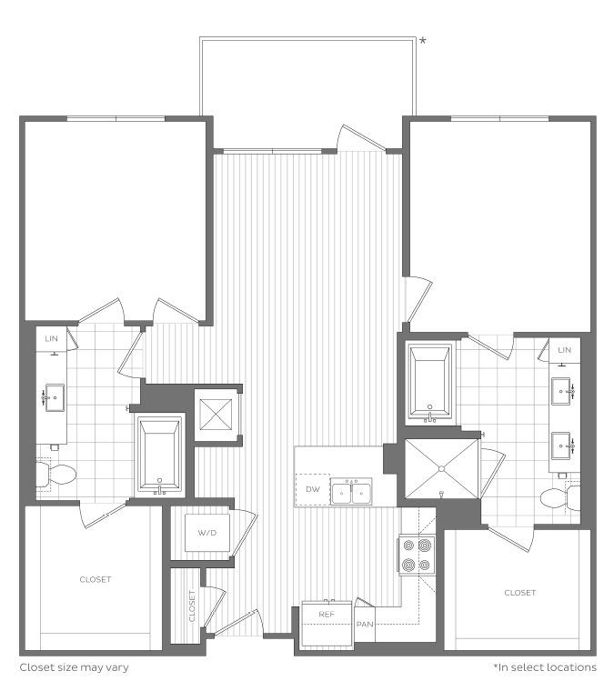 O floor plan