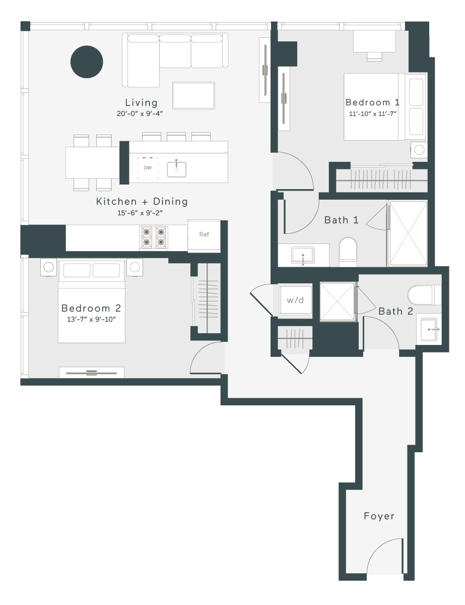 Unit 611 floor plan