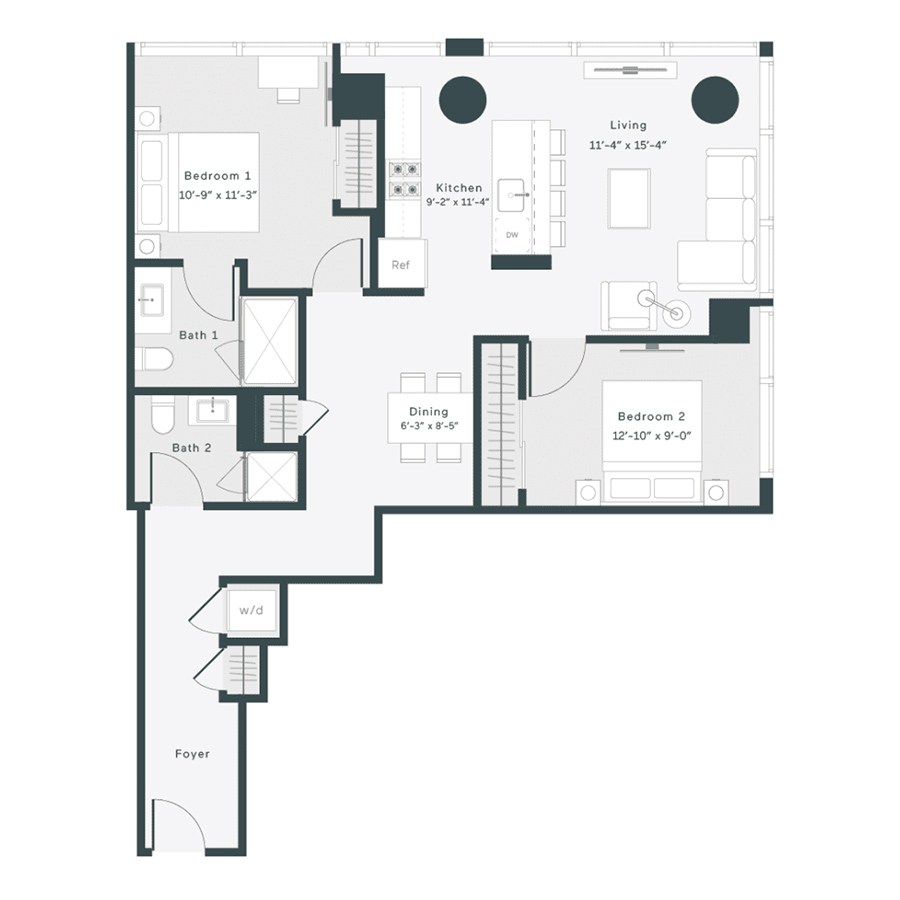 Unit 1903 floor plan