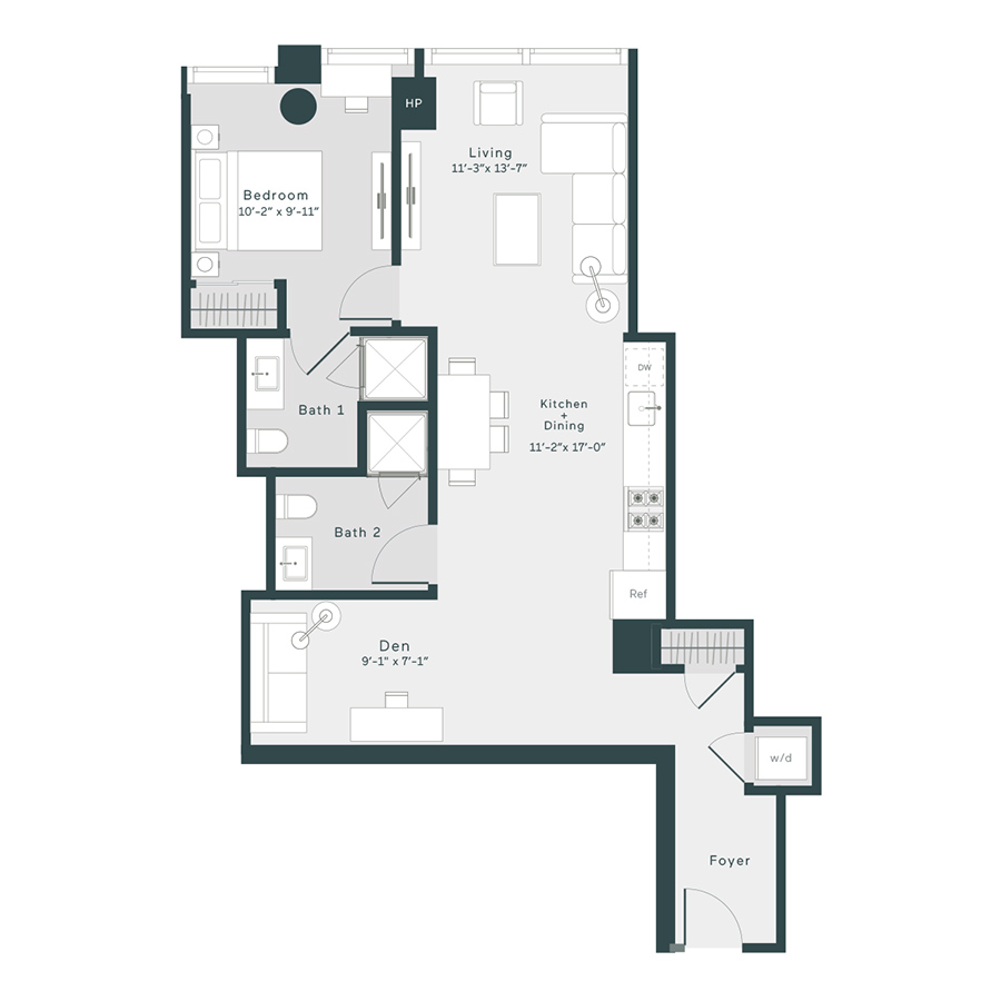 Unit 1701 floor plan