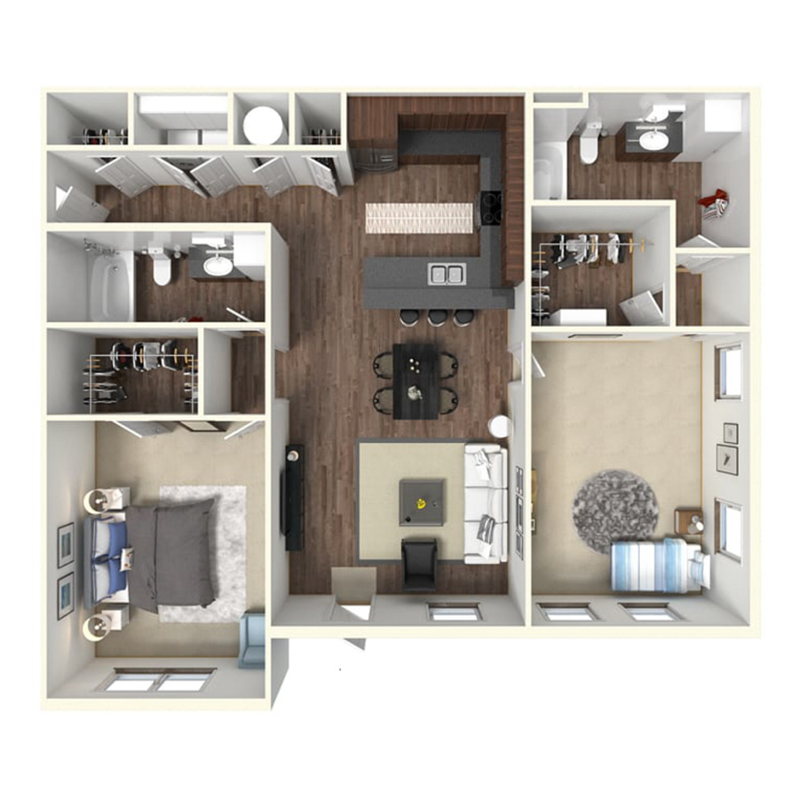 2E-2X2 floor plan