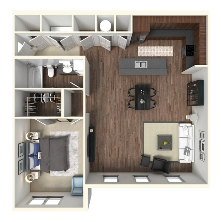 1F-1X1 floor plan