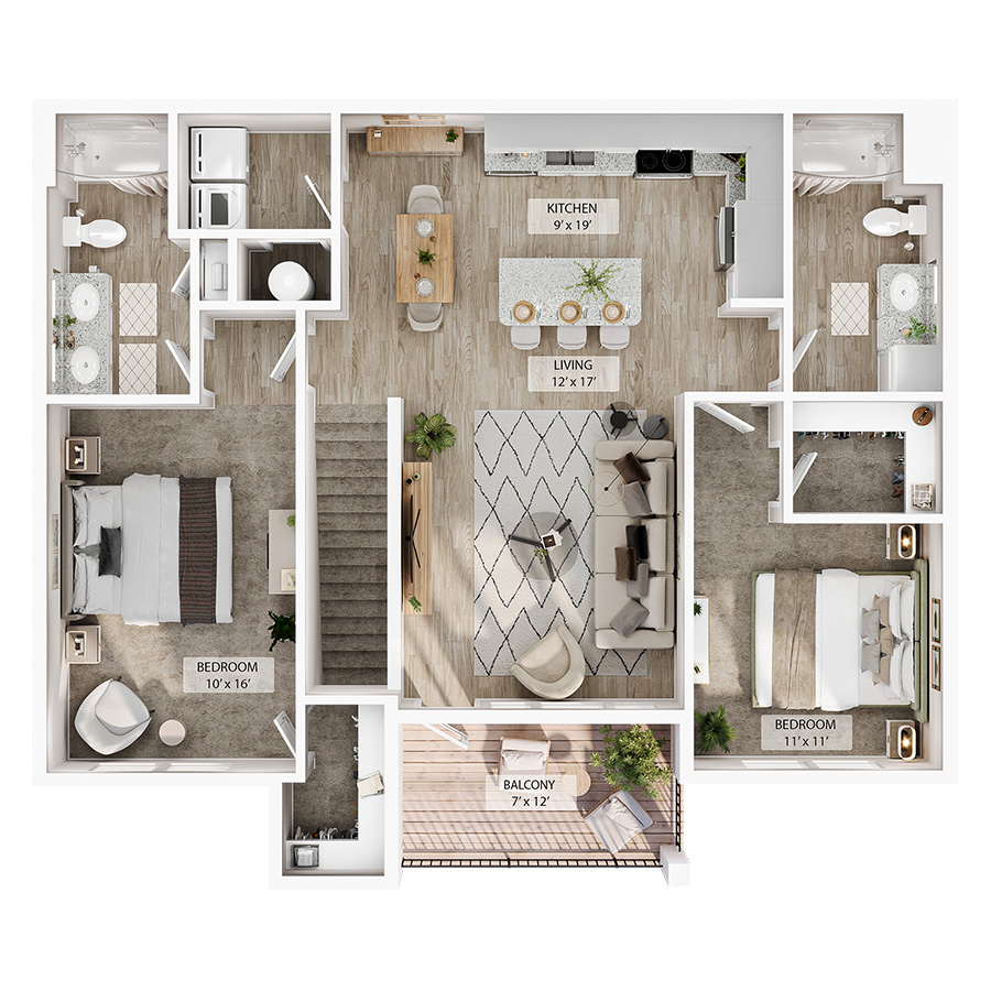 2 BR Grand Overlook floor plan