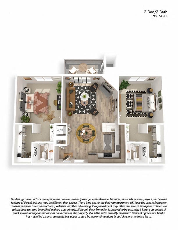 C1 2x2 floor plan