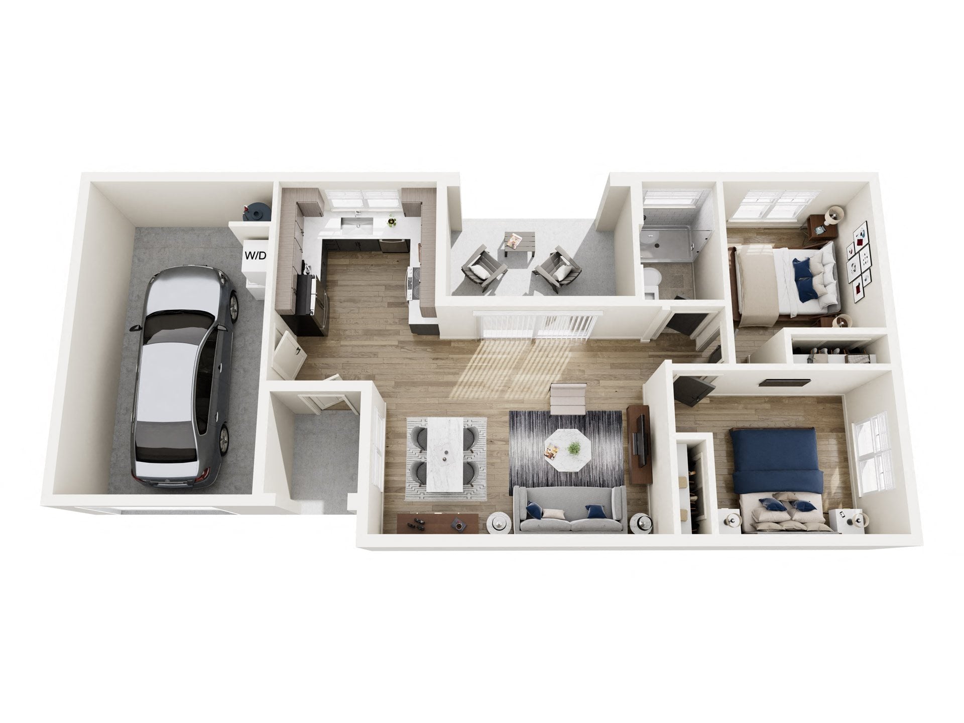 2 Bed - ADU floor plan