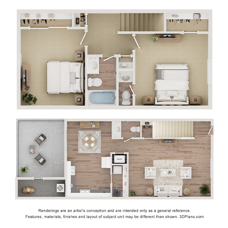 Townhome A floor plan