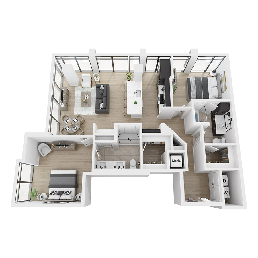 Tower - D2 floor plan