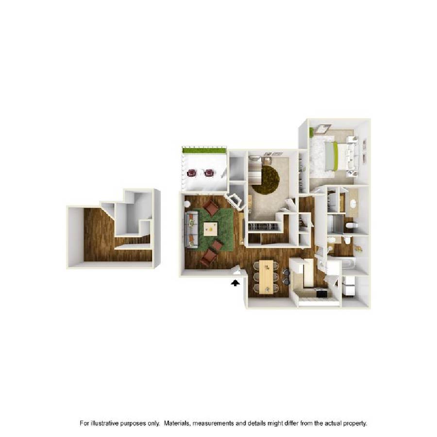 2x2 L floor plan