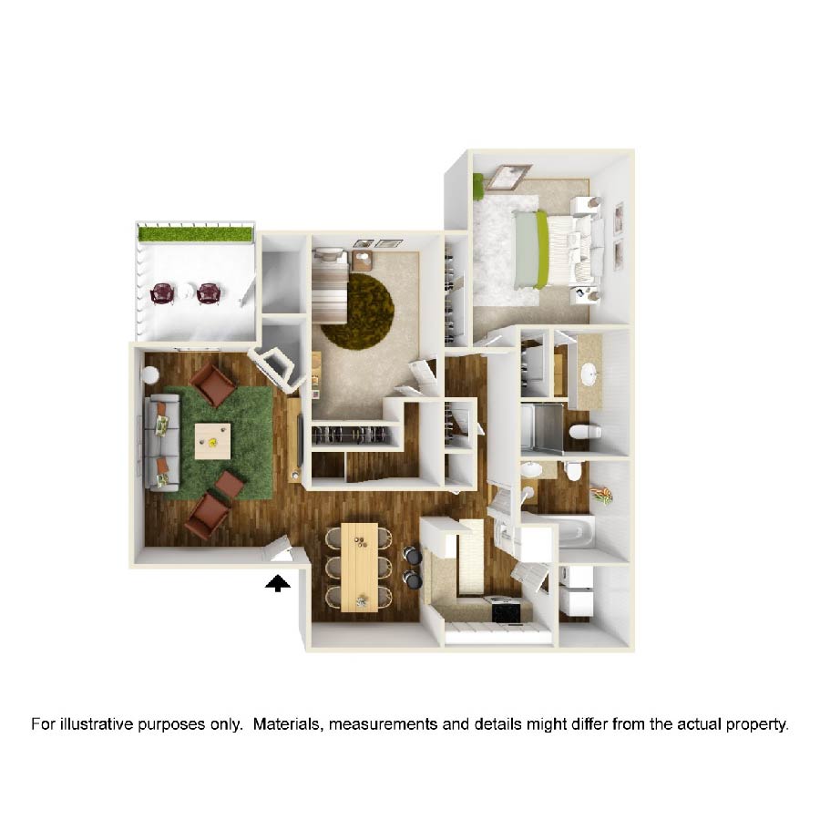 2x2 A Reno floor plan