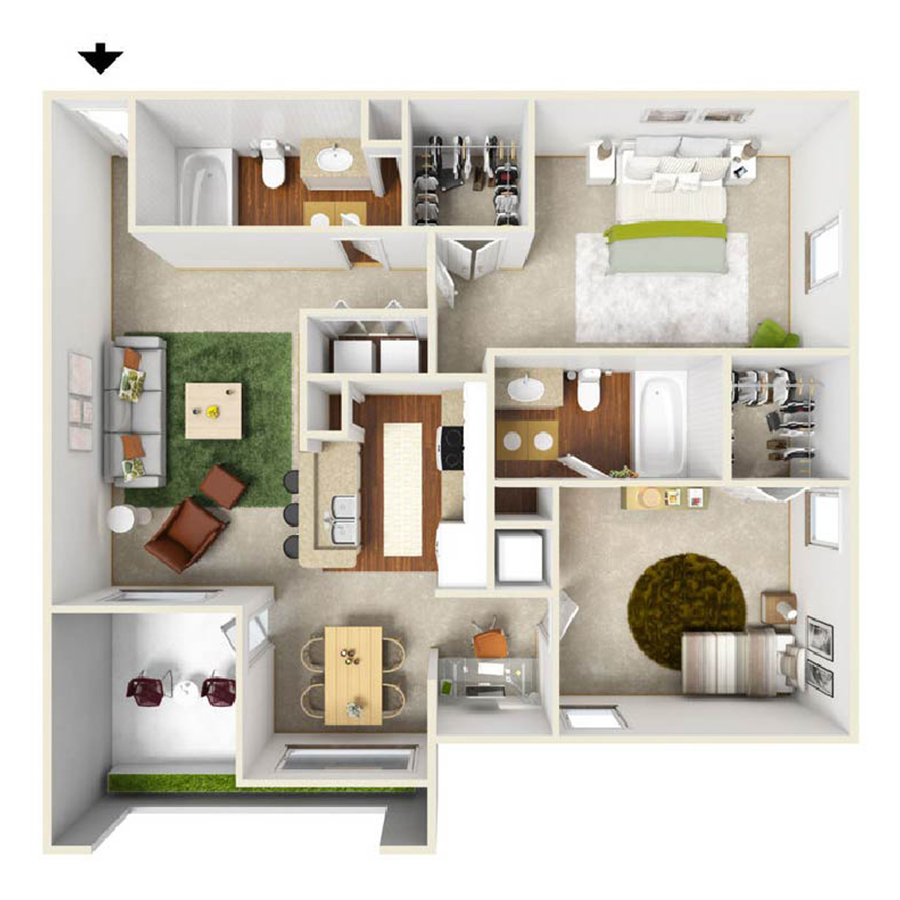 B1.2R3 floor plan