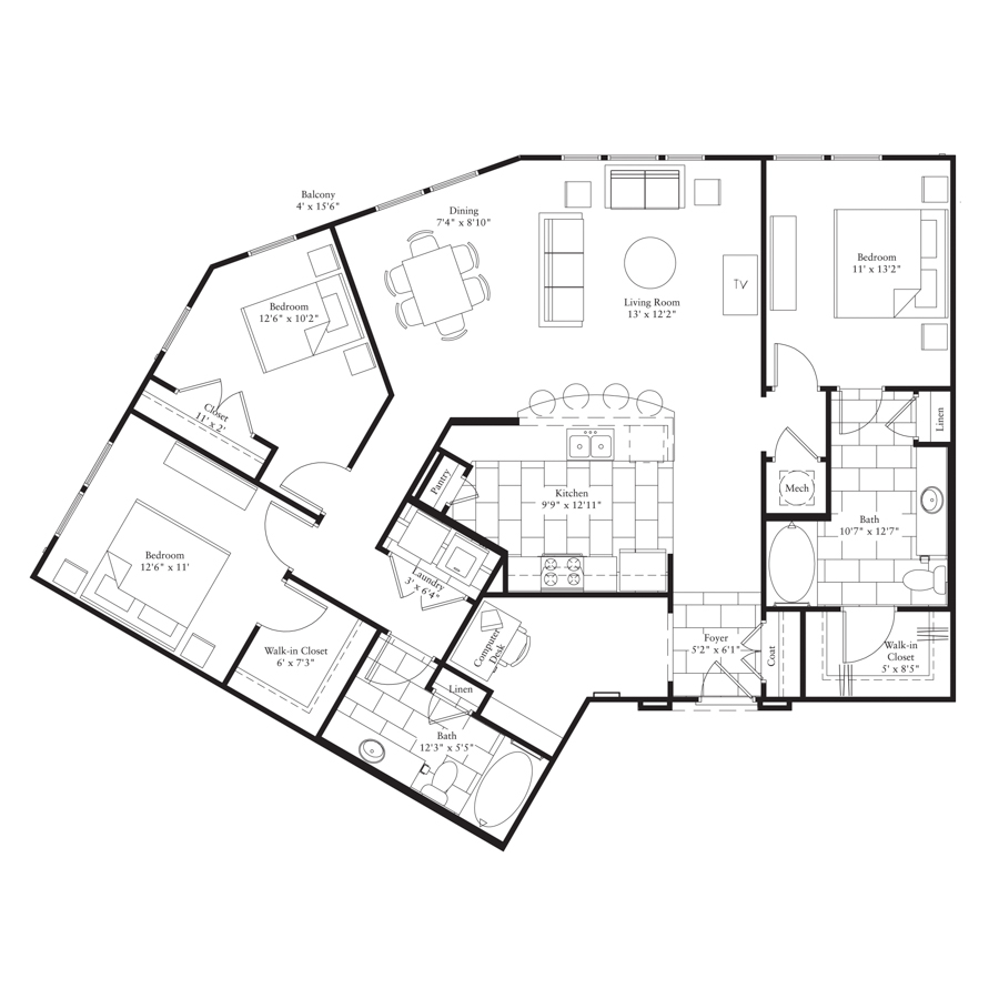C2-Affordable floor plan