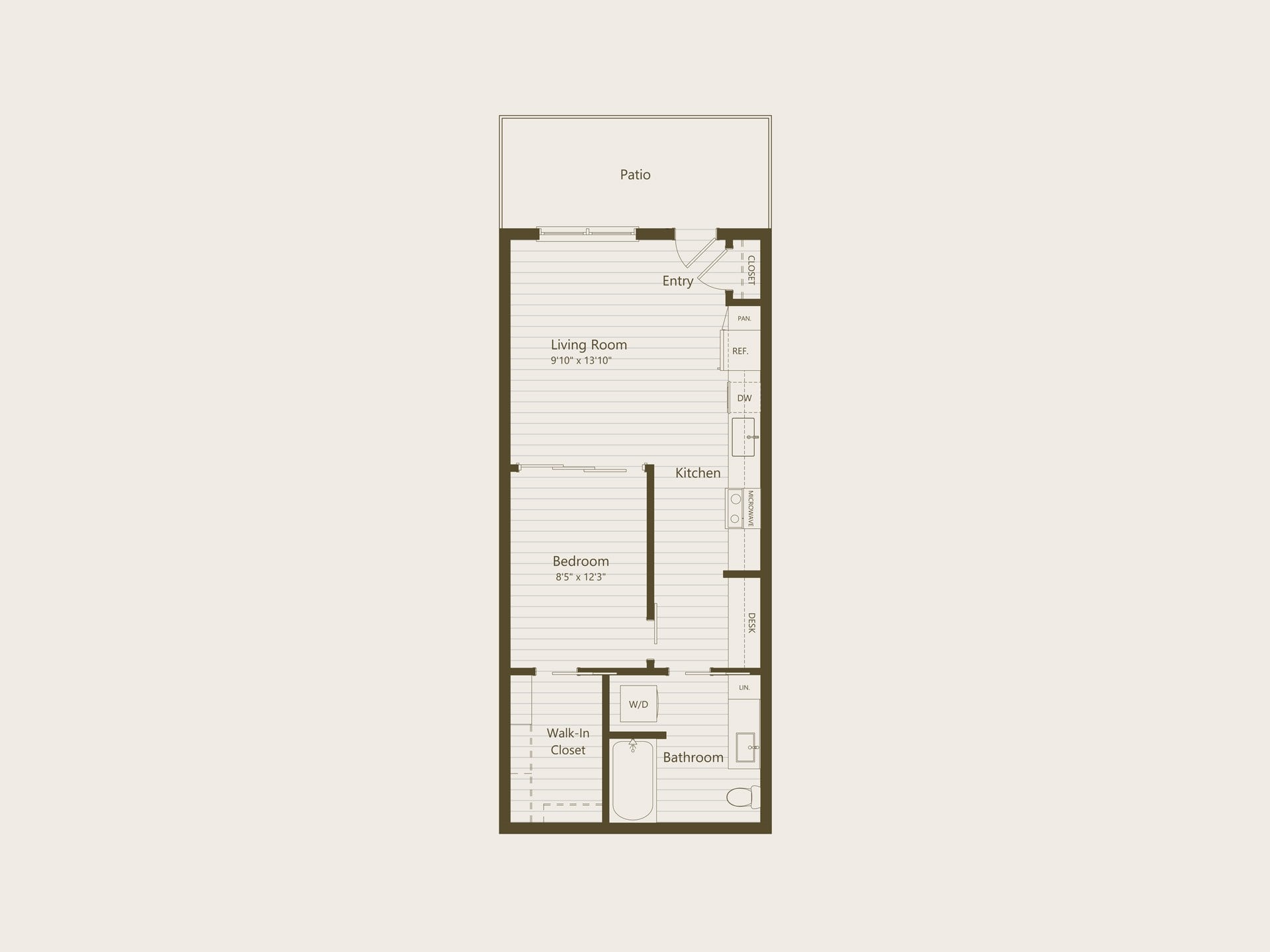 1D floor plan