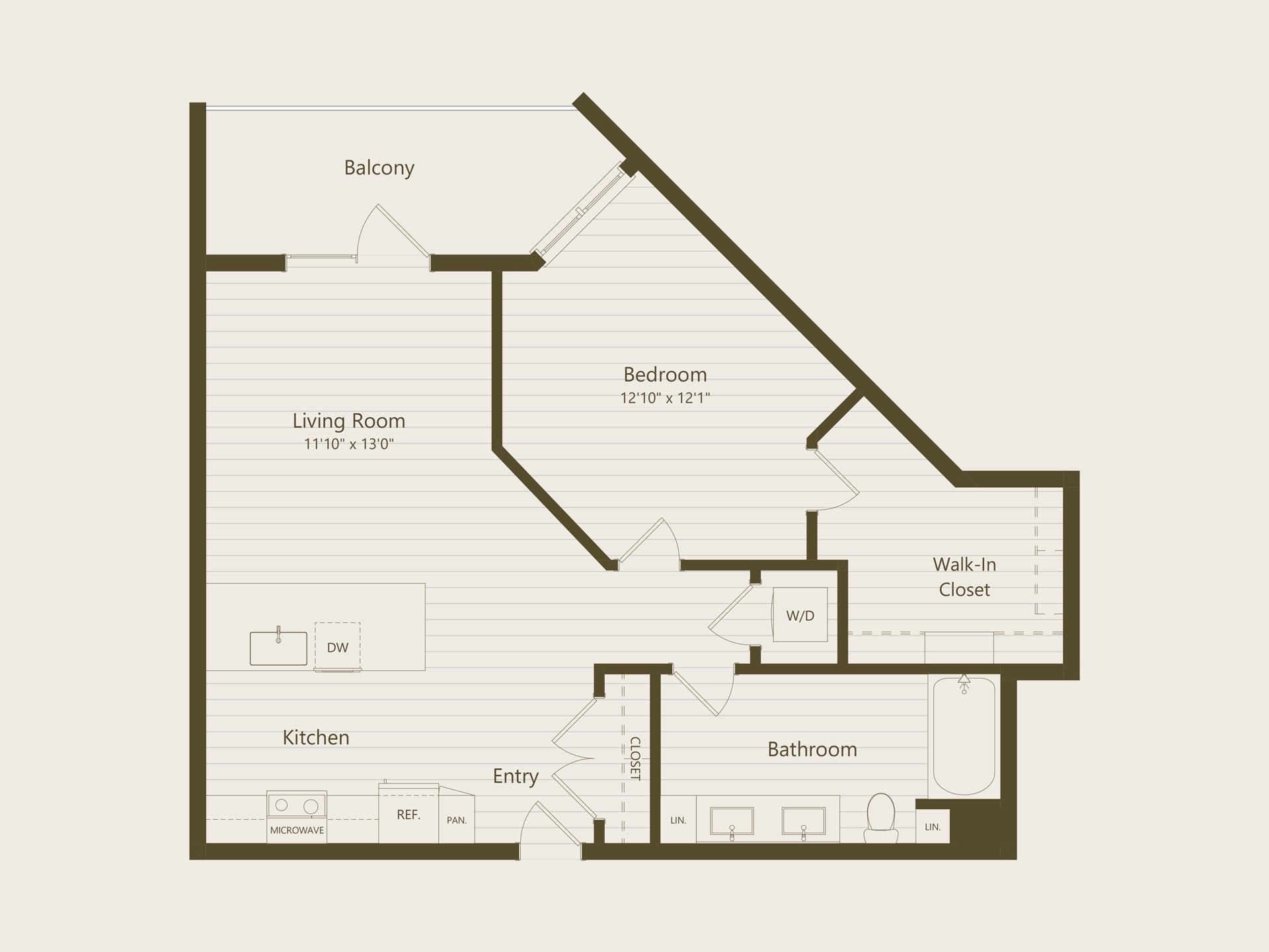 1K floor plan