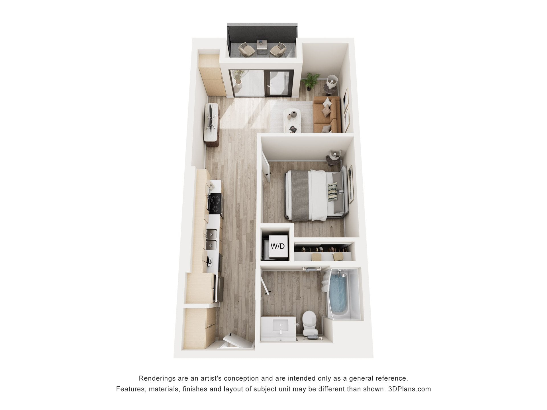 1BU1M floor plan