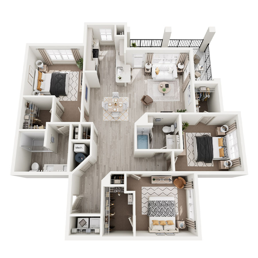 C1 - 3x2 floor plan