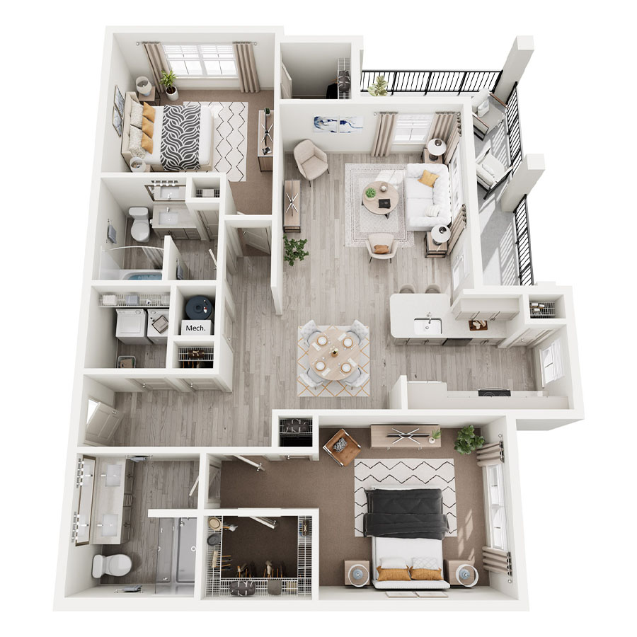 B2 - 2x2 floor plan