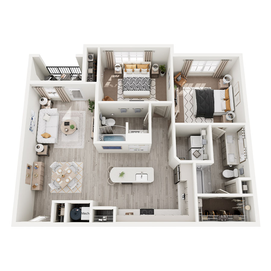 B7 - 2x2 floor plan