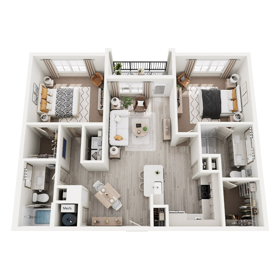 B1 - 2x2 floor plan
