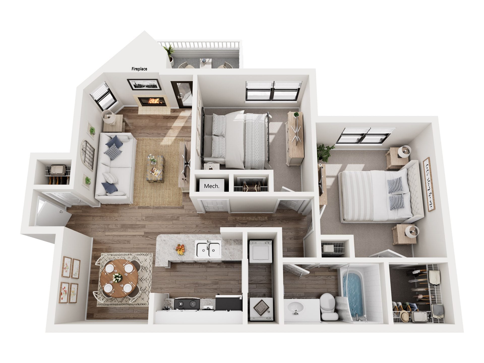 Oak floor plan