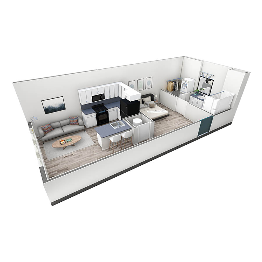 Studio Premier Horizon Courtyard floor plan